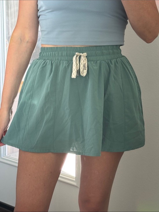 Zobha Dresses & Skirts - Green Athletic Skort with Drawstring
